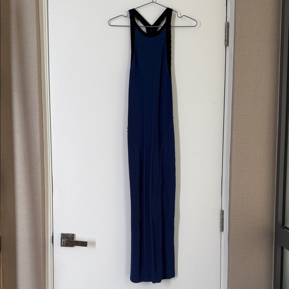 Rag & Bone Elegant MIDI Navy Blue Sleeveless Dress